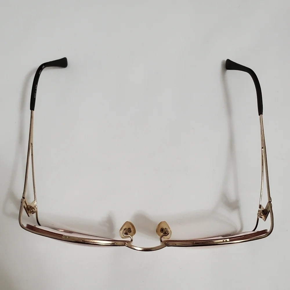 Brand New 90's Vintage Dead Stock Tura 406 Gold Tone & Taupe Eyeglasses